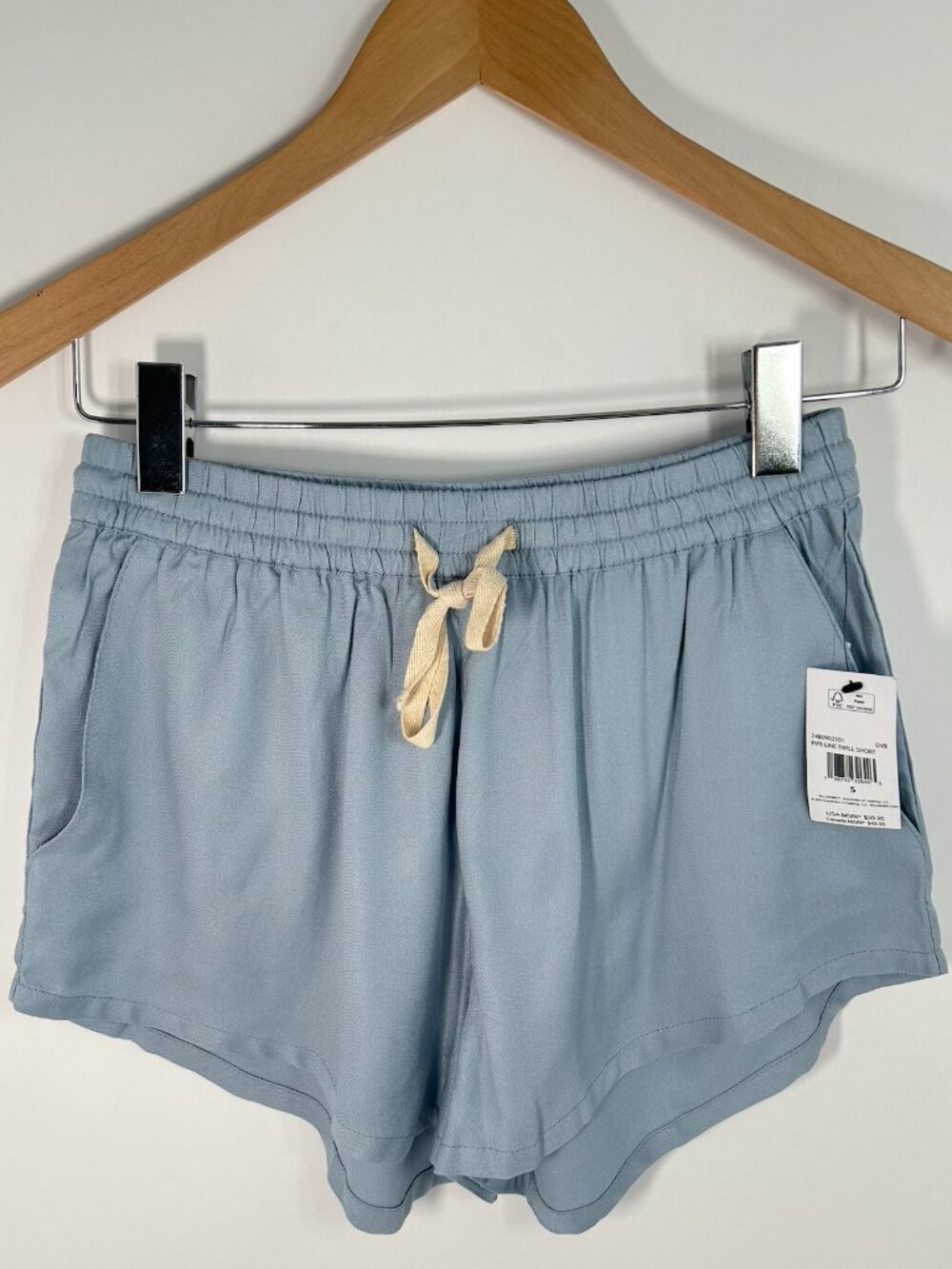 Billabong Pipe Line Twill Shorts NWT Small Light Sky Blue Casual Summer Beach